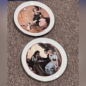 Norman Rockwell - Young Love - Vintage Decorative Plates Set of 2